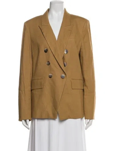 Pre-owned Veronica Beard Linen Blazer In Brown