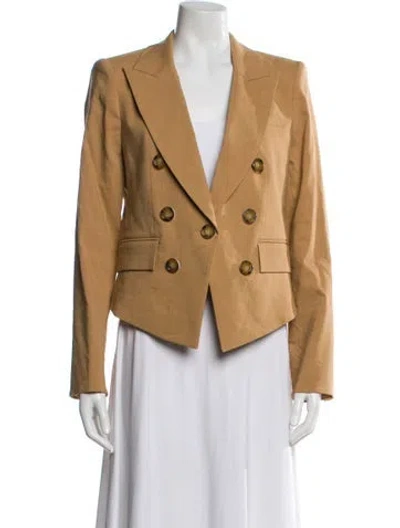 Pre-owned Veronica Beard Linen Blazer In Brown