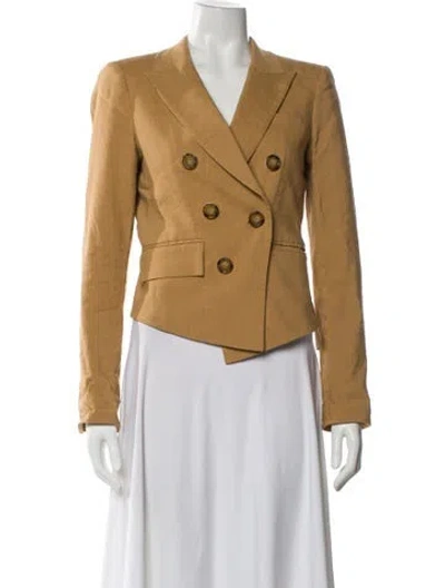 Pre-owned Veronica Beard Linen Blazer In Brown