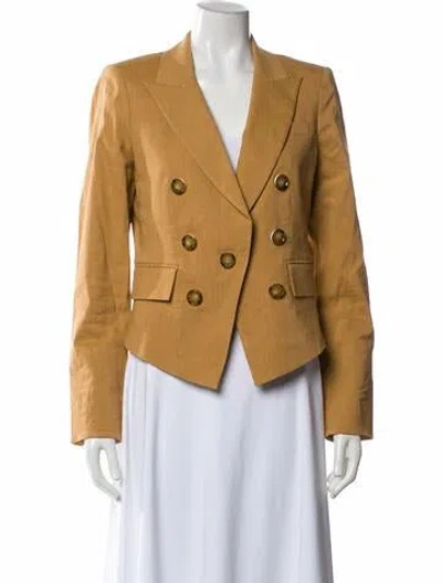 Pre-owned Veronica Beard Linen Blazer In Brown