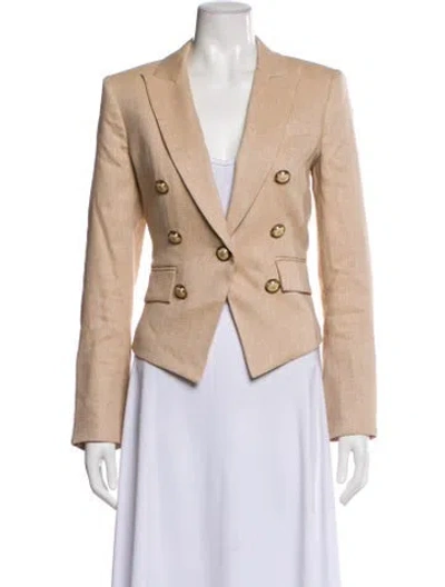 Pre-owned Veronica Beard Linen Blazer In Brown