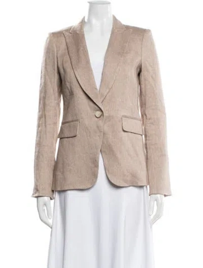 Pre-owned Veronica Beard Linen Blazer In Brown
