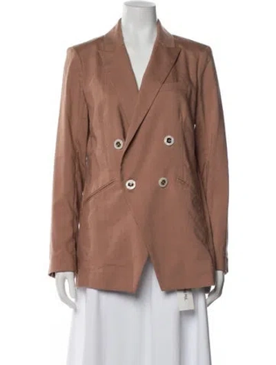 Pre-owned Veronica Beard Linen Blazer In Brown