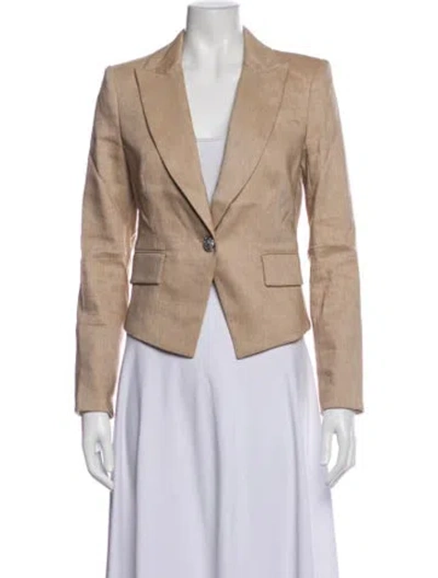 Pre-owned Veronica Beard Linen Blazer In Brown