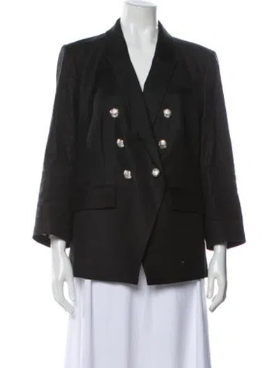 Pre-owned Veronica Beard Linen Blazer In Gray