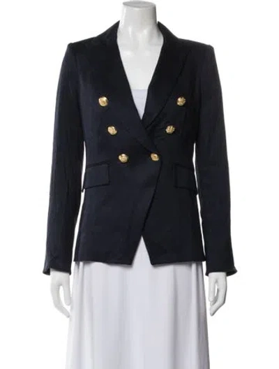 Pre-owned Veronica Beard Linen Blazer In Gray