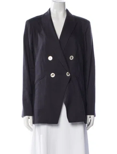 Pre-owned Veronica Beard Linen Blazer In Gray
