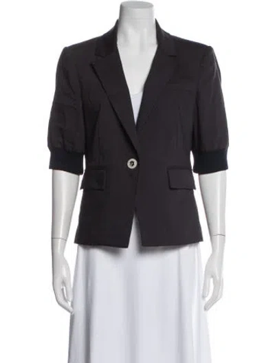 Pre-owned Veronica Beard Linen Blazer In Gray