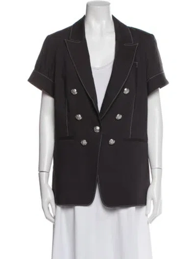 Pre-owned Veronica Beard Linen Blazer In Gray