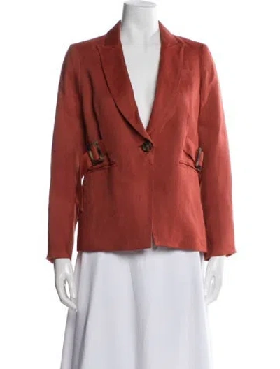 Pre-owned Veronica Beard Linen Blazer In Multi