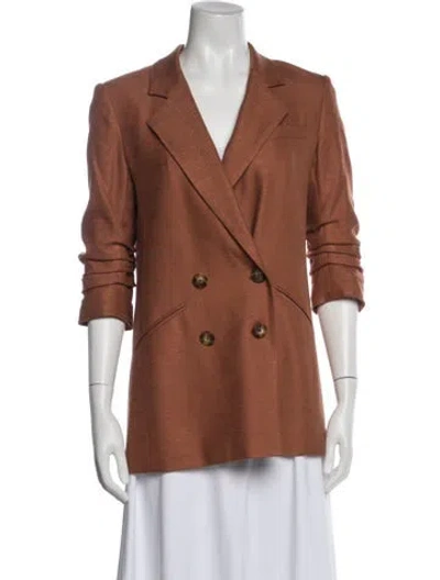 Pre-owned Veronica Beard Linen Blazer In Multi