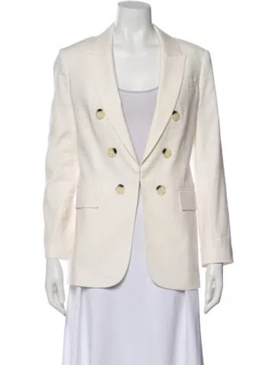 Pre-owned Veronica Beard Linen Blazer In Neutral