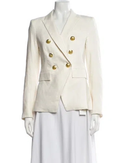 Pre-owned Veronica Beard Linen Blazer In Neutral