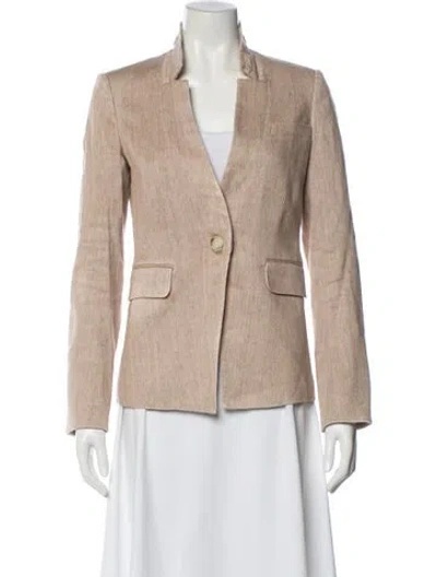 Pre-owned Veronica Beard Linen Blazer In Neutral