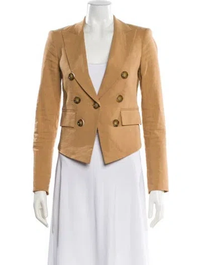 Pre-owned Veronica Beard Linen Blazer In Neutral