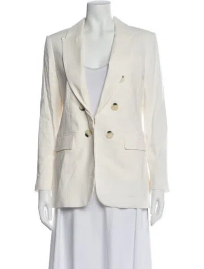 Pre-owned Veronica Beard Linen Blazer In Neutral