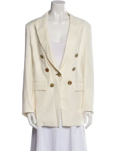 Pre-owned Veronica Beard Linen Blazer In Neutral