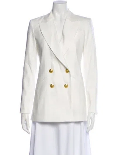 Pre-owned Veronica Beard Linen Blazer In Neutral