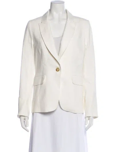 Pre-owned Veronica Beard Linen Blazer In Neutral