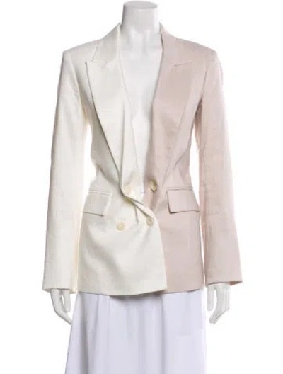 Pre-owned Veronica Beard Linen Blazer In Neutral
