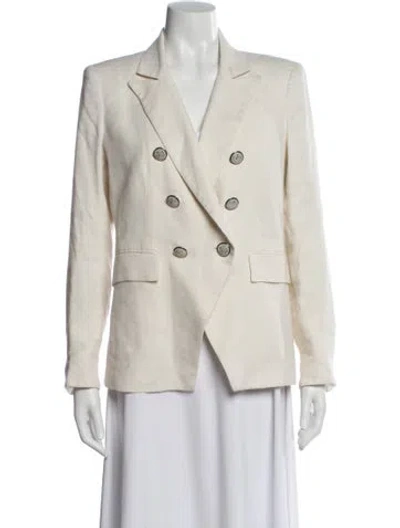Pre-owned Veronica Beard Linen Blazer In Neutral