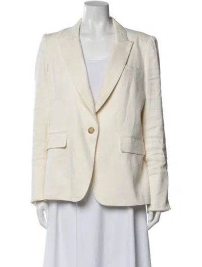 Pre-owned Veronica Beard Linen Blazer In Neutral