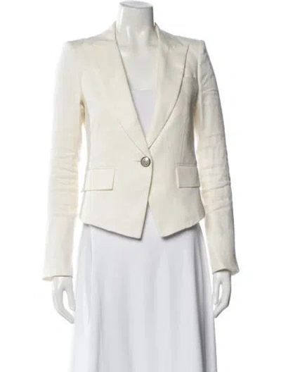 Pre-owned Veronica Beard Linen Blazer In Neutral