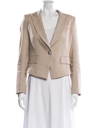 Pre-owned Veronica Beard Linen Blazer In Neutral