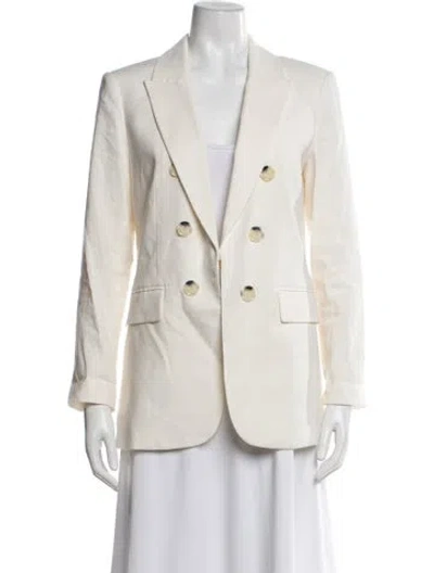 Pre-owned Veronica Beard Linen Blazer In Neutral