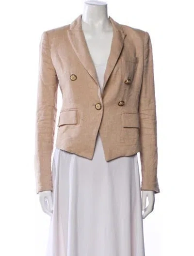 Pre-owned Veronica Beard Linen Blazer In Neutral