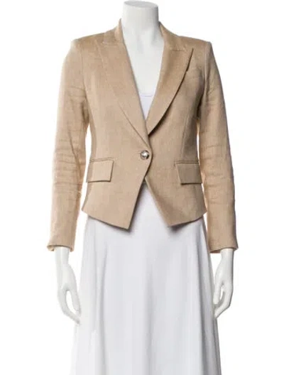 Pre-owned Veronica Beard Linen Blazer In Neutral