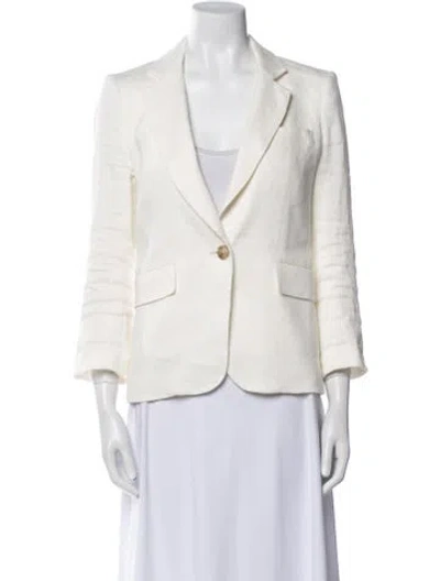 Pre-owned Veronica Beard Linen Blazer In Neutral