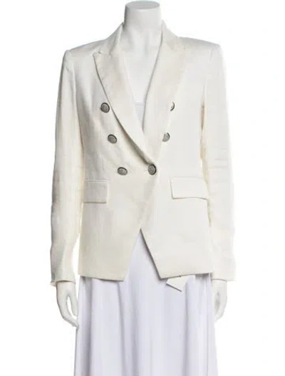 Pre-owned Veronica Beard Linen Blazer In Neutral