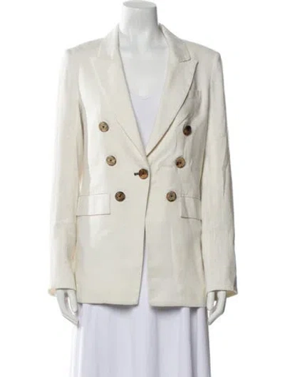 Pre-owned Veronica Beard Linen Blazer In Neutral