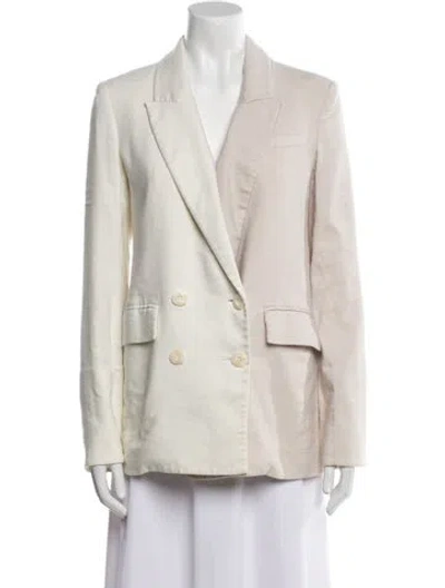 Pre-owned Veronica Beard Linen Blazer In Neutral