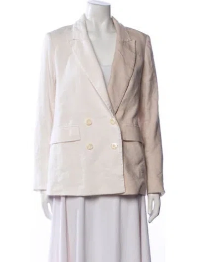 Pre-owned Veronica Beard Linen Blazer In Neutral