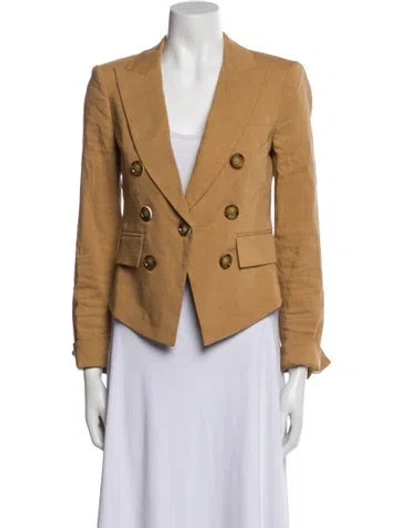 Pre-owned Veronica Beard Linen Blazer In Neutral