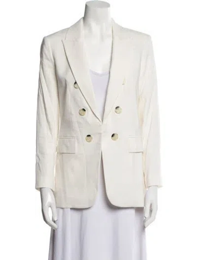 Pre-owned Veronica Beard Linen Blazer In Neutral