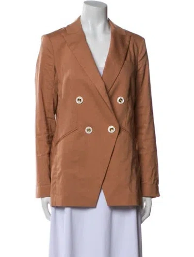 Pre-owned Veronica Beard Linen Blazer In Neutral