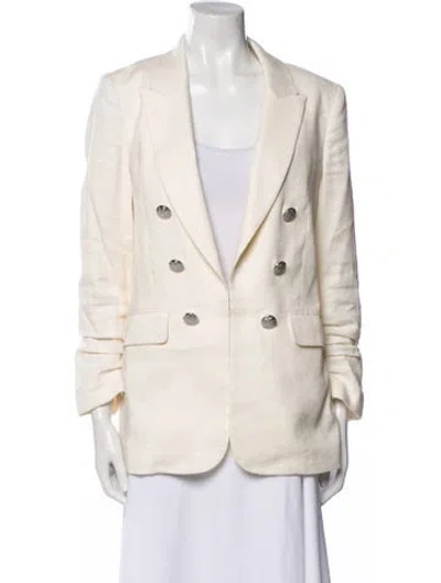 Pre-owned Veronica Beard Linen Blazer In Neutral