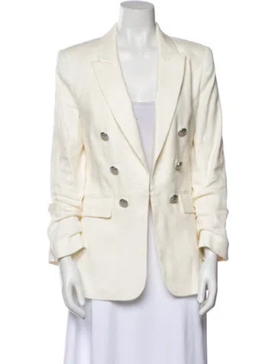 Pre-owned Veronica Beard Linen Blazer In Neutral