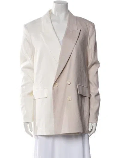 Pre-owned Veronica Beard Linen Blazer In Neutral