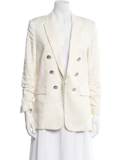 Pre-owned Veronica Beard Linen Blazer In Neutral