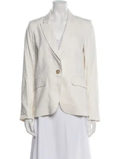 Pre-owned Veronica Beard Linen Blazer In Neutral
