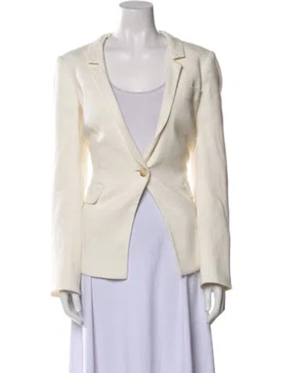 Pre-owned Veronica Beard Linen Blazer In Neutral