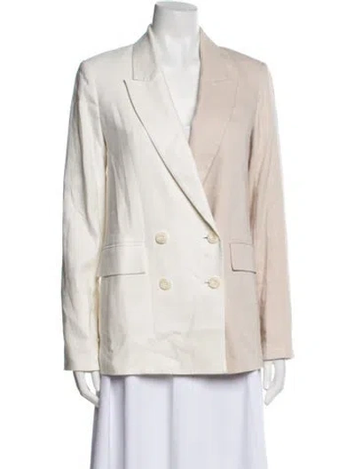Pre-owned Veronica Beard Linen Blazer In Neutral