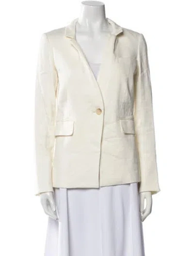 Pre-owned Veronica Beard Linen Blazer In Neutral