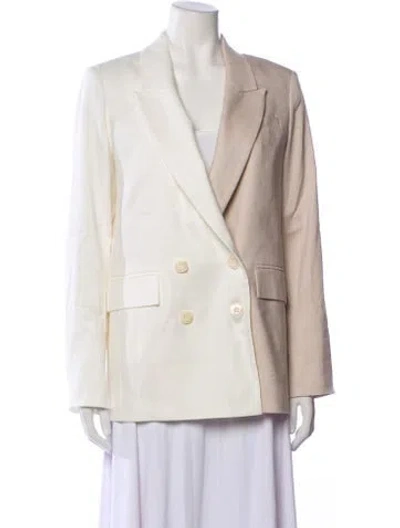 Pre-owned Veronica Beard Linen Blazer In Neutral