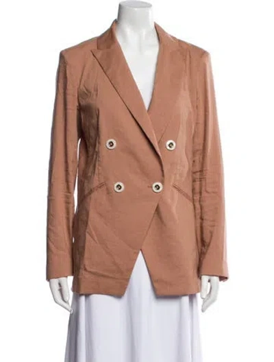 Pre-owned Veronica Beard Linen Blazer In Neutral
