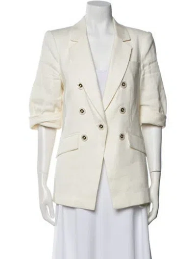 Pre-owned Veronica Beard Linen Blazer In Neutral